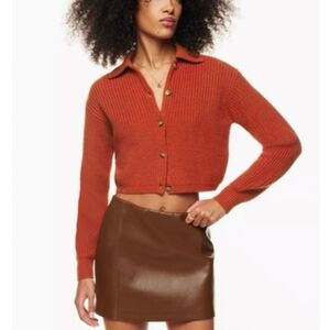 Aritzia Wilfred Nextdoor Sweater in Terracotta Rust XS